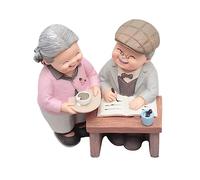 TOPBATHY 1 Pc Adornos de Abuelita Anciano estuda Celebraciones Anniversary Luces LED para Dormitorio Adorno de de Ancianos Amor estatuilla decoración Resina sintética