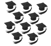 TOPBATHY 10 Juegos Mini Gorro De Doctor Adorno para Pastel con Gorro De Graduación Topper De Botella De Vino De Graduación Pre - Decoración Graduación - Tapón Botella Graduación 10 Uds * 10