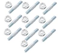 TOPBATHY 10 juegos Tornillos de Metal Doble para Motosierra con Tuercas Repuesto Resistente para y Fijación de Placa de Cadena Compatible con Barras Guía