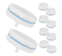 TOPBATHY 10 Piezas Cabezal Repuesto de Esponja para Escobilla de Inodoro de Desechables para Baño Recarga y Práctica para Mantener la Limpieza del Inodoro