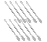 TOPBATHY 10 piezas Cucharas Medidoras Inoxidable Doble Cabeza Resistentes y Prácticas para Laboratorio Muestreo y Agitación Química