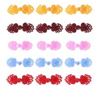 TOPBATHY 100 Pares Botones de Nudo Chino Artesanal para Coser, Cierre Decorativo de Poliéster, Surtido Multicolor (2.5x6 Cm) para Disfraces, Ropa Diy, Suéteres y Capas