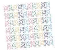 TOPBATHY 100 piezas Clips de Papel Pequeños de Colores con Diseño de Dientes Sujetapapeles Creativos y Marcadores para Oficina Estudiantes y Profesores Surtido para Organización Divertida