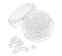 TOPBATHY 100 piezas Unidades Cierres Pendientes Silicona Suaves Transparentes Tapones Seguros para Orejas Perforadas Fundas Reemplazo Cómodas Compatibles con Pendientes de Botón y Aro