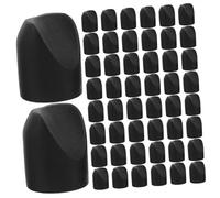 TOPBATHY 100 Tapones Telescópicos para Patas De Silla Tapas Metálicas Estabilizadoras Tapas Superiores De Goma para Sillas Plegables Tapones Metálicos En Forma De V Protectores Negros