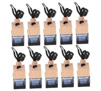 TOPBATHY 10piezas Difusores Colgantes para Coche Botellas de Perfume Vacías de Vidrio Tapa de Adornos para Espejo Retrovisor Decoración Interior de Aromaterapia