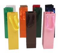 TOPBATHY 11 Piezas Bolsas de Obsequio para Vino con Asas Bolsa de Papel para Vino para Transportar Unidades para Celebraciones de Navidad Bodas Fiestas y Eventos