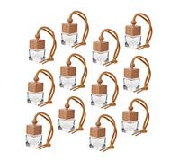 TOPBATHY 12 Botellas de Perfume Transparentes para Coche en Vidrio Difusión de Fragancia y Diseño Sencillo para Aromaterapia en Interior de Automóvil