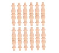 TOPBATHY 12 Piezas Balaustres de Madera sin Acabado para Decoración de Muebles y Escaleras Columna de Gourd de Madera de Instalar y Mantener Accesorios para Muebles