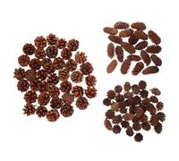 TOPBATHY 120 Piezas Conos de Pino de decoración de Navidad Mini piñas artesanales Relleno de Cono de Pino pequeñas piñas para Manualidades Adornos navideños Café