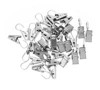 TOPBATHY 120 Unidades Clips para Cortinas Pequeños con Ganchos de Acero Inoxidable Resistentes para Colgar Luces al Aire Decoración Jardín Baño