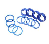 TOPBATHY 15 piezas Espaciadores para Horquilla y Vástago de Bicicleta Aluminio Azul Duraderos para Estabilidad y Estilo Ciclismo de Montaña y Carretera