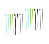 TOPBATHY 16 Piezas cuerda de comida unión de alimentos pan de barbacoa cozinha organizador cables organizador silica gel bolsitas corbatas cordón de banda de silicona bridas de silicona