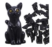 TOPBATHY 16 Piezas Halloween Cat Figurines Mini Resin Statues For Garden Table Decor Dollhouse Micro Landscape Spooky Accessories For Festive Celebrations