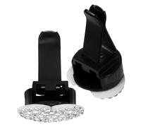 TOPBATHY 2 Clips de Ventilación para Coche Forma de Corazón, de Strass y Pp, Blanco, para Salida de Aire, Decoración Perfumada Fácil de Instalar