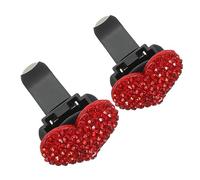 TOPBATHY 2 Clips para Ventilación del Coche Forma de Corazón, Ambientadores de Aroma para Coche, Material Acero de Manganeso Strass, Fáciles de Usar Oficina o Viaje