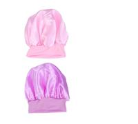 TOPBATHY 2 Gorros Elásticos de Tela Anticaída de Lado Ancho para Dormir para Quimioterapia Ideales para Mujeres y Niñas