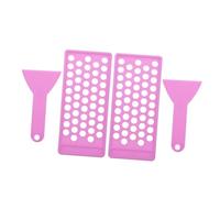 TOPBATHY 2 juegos Lip Balm Filling Tray With Cavities And Flexible Spatula Lip Gloss Making Kit