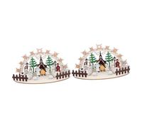 TOPBATHY 2 Juegos Modelo De Rompecabezas De Madera De Navidad Adornos De Bolas De Navidad Ornamento Adornos De Navidad para Mascotas Decoración Navideña Decoración De Mesa De Navidad