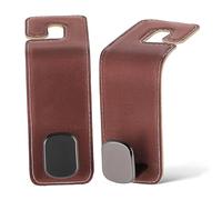 TOPBATHY 2 Pcs Ganchos para Reposacabezas de Coche, Percha para Bolso y Cartera, Soporte Versátil para Asientos Traseros, Material de Cuero Artificial, Diseño Elegante para Coche, Suv
