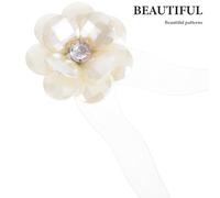 TOPBATHY 2 Piezas Alzapaños Magnéticos con Diseño de Flores para Cortinas con Cinta Elegante Accesorio para Sala y Dormitorio Fácil de Usar y Fijar