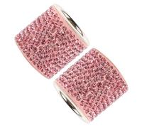 TOPBATHY 2 Piezas Anillo Decorativo para Reposacabezas de Coche Gemas de Imitación Anillo Embellecedor para Asiento de Coche