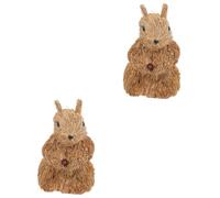 TOPBATHY 2 Piezas Ardilla de navideña decoración de otoño Figura de Animal de Estatua de Ardilla tejedora Home Decor decoração casa Ardilla Tejida Decorativa Decoración de Ardilla