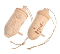 TOPBATHY 2 Piezas Casa Colgante de Madera para Colibríes, Refugio Resistente para Pájaros, Decoración Rústica para Jardín y Hogar, Comedero No Deformable