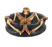 TOPBATHY 2 Piezas cenicero de Calavera Dulce Decoraciones bandejas Novedad Esqueleto Oro decoración Halloween decoración de Halloween contenedor de Ceniza de cráneo cenicero Calavera Resina