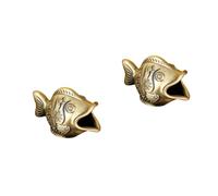 TOPBATHY 2 Piezas cenicero de Dorado afuera Humano Tapa ceniceros de Coche Servicio Home Decor decoração casa cenicero Decorativo cenicero con Forma de Dorado Aleación de Zinc