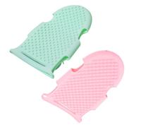 TOPBATHY 2 piezas Cepillo Ducha de Silicona Cómodo para Exfoliación y Masaje Corporal Depurador Espalda Portátil para Adultos y Suave y Fácil de Limpiar