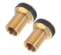 TOPBATHY 2 Piezas Conector de Latón para de Agua Macho Hembra con Junta de Goma Adaptador Precisa para Barriles de Madera Acuarios y Reparaciones