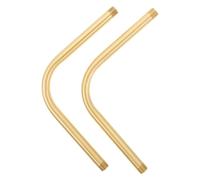 TOPBATHY 2 piezas de repuesto para lámpara de ventilador de techo, varilla hueca curvada y roscada, tubo de lámpara colgante desmontable para iluminación DIY.
