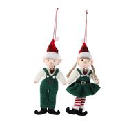 TOPBATHY 2 Piezas Decoración De Ángel Colgante De Muñeca De Navidad Estatua De Duende Navideño Colgante De Muñeca Decoración De Navidad Paño Verde