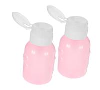 TOPBATHY 2 piezas Dispensadores para Quitaesmalte Botellas Recargables con Bomba Pulsadora Envases Presionables para Cuidado de Uñas y Piel de Color Rosa Resistentes Fugas y Fáciles de