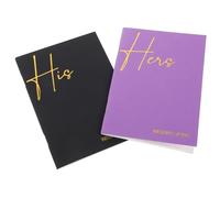 TOPBATHY 2 Piezas Elegant Bride Groom Notebook with Lined Pages His and Hers Wedding Vow Books For Ceremony Keepsake and Emotional Speech Writing