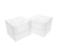 TOPBATHY 2 Piezas Limpiar Caja Caso De Tejido Húmedo Caso De Portátiles Contenedor De Toallas Faciales Recipiente Para De Transparent El Plastico