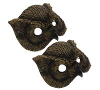 TOPBATHY 2 Piezas Máscara de Búho Dorada para Adultos de Espuma de Poliuretano, Ligera y Cómoda, Diseño Único para Fiestas Temáticas y Mascaradas