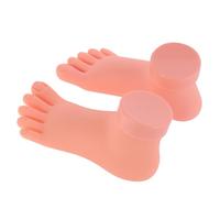 TOPBATHY 2 piezas Modelo de Práctica para Uñas Pies Derecho Izquierdo Herramienta Profesional de Entrenamiento para Arte de Uñas Diseño Ligero y Duradero con Tacto Elástico Realista para