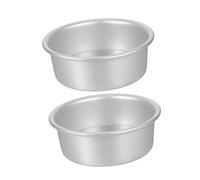 TOPBATHY 2 Piezas Moldes Redondos para Pasteles de Aluminio con Base Desmontable y Antiadherente para Cheesecakes Tartas y Panes
