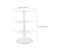 TOPBATHY 2 Piezas Organizador de Joyas Giratorio Soporte Transparente Exhibidor para Collares Pulseras Anillos y Pendientes con Gancho para Llaveros y Accesorios