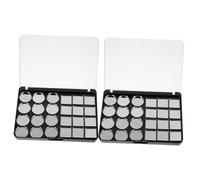 TOPBATHY 2 piezas Paleta de Maquillaje Magnética para Sombra de Ojos Unidades con Bandeja Vacía Extraíble Compacta y Ligera para DIY Almacenamiento Seguro y Práctico para Retoques
