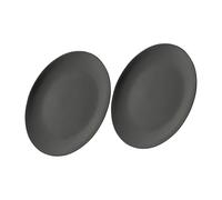 TOPBATHY 2 Piezas Platos Redondos Negros para Pizza Bbq y Aperitivos Versátiles y Resistentes para Bodas Catering y Comidas Casa