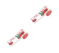 TOPBATHY 2 Rollos De Cinta Navideña Cintas para Decoración Navideña De Coches Cintas para Manualidades Decoración Navideña para Coches Cinta para Árbol De Navidad Decoración Navideña
