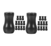 TOPBATHY 2 Series Accesorios para Persianas Venecianas Apagón De Ventana Colgante Lona Ligero Manejar Cordón Cable con Cuentas Persianas Opacas De Polivinilo Black 12 Piezas*2