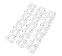 TOPBATHY 20 Piezas Rodillos de Doble Rueda para Riel de Cortina Plástico Resistente Unidades Silenciosos Deslizadores para Cortinas y Divisores de Techo