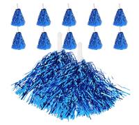 TOPBATHY 20 Unidades Pompones de Animadora con Mango Azul y Portátiles para Equipos de Baile y Fiestas Deportivas Pompones de Pet para Animar Eventos y Mejorar el Espíritu de Equipo