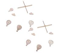 TOPBATHY 2piezas Móviles De Madera Forma De Globo Para Decoración De Habitaciones Infantiles Accesorios De Fotografía Para Niño Niña Ornamentos Para Cuna y Carrito