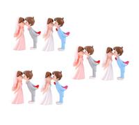TOPBATHY 3 Adornos De Novios Esculturas Decoración del Hogar Wedding Decoration San Valentín Decoración De Boda Estatua El Plastico 2 Pares * 3
