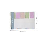 TOPBATHY 3 Blocs de Notas de Planificación Diaria A5 Azul, Bloc de Notas Lista de Tareas sin Fecha para Gestión Seguimiento de Hábitos, Cuaderno Organizador Personal para Oficina y